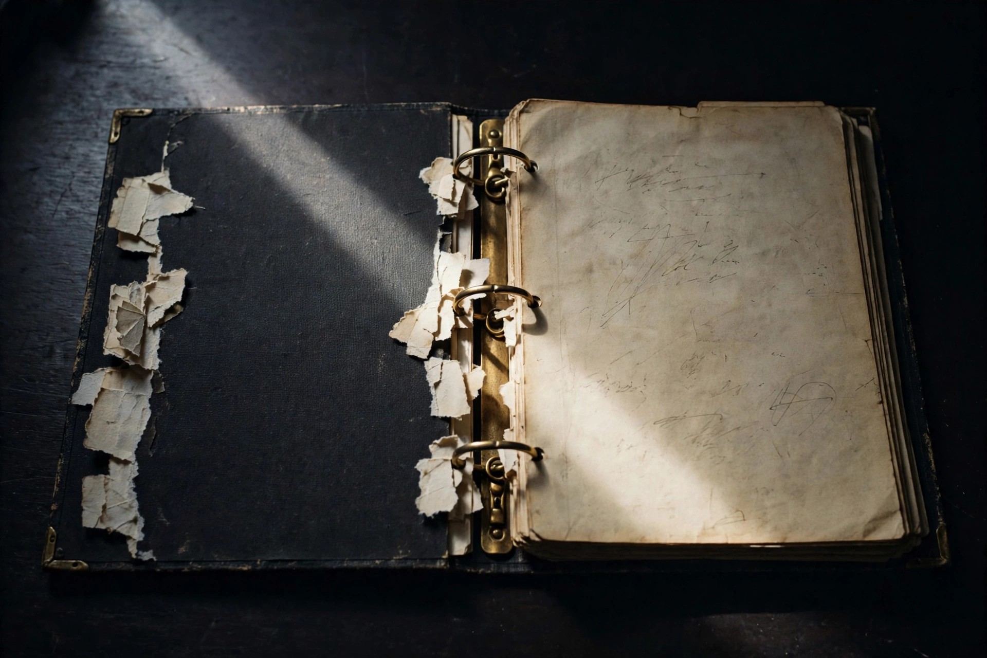 Illustration — pages are missing from the file: the parish priest’s interrogation protocols are not in the Munich file, and the 2026 exhibition catalogue flags the gap itself.